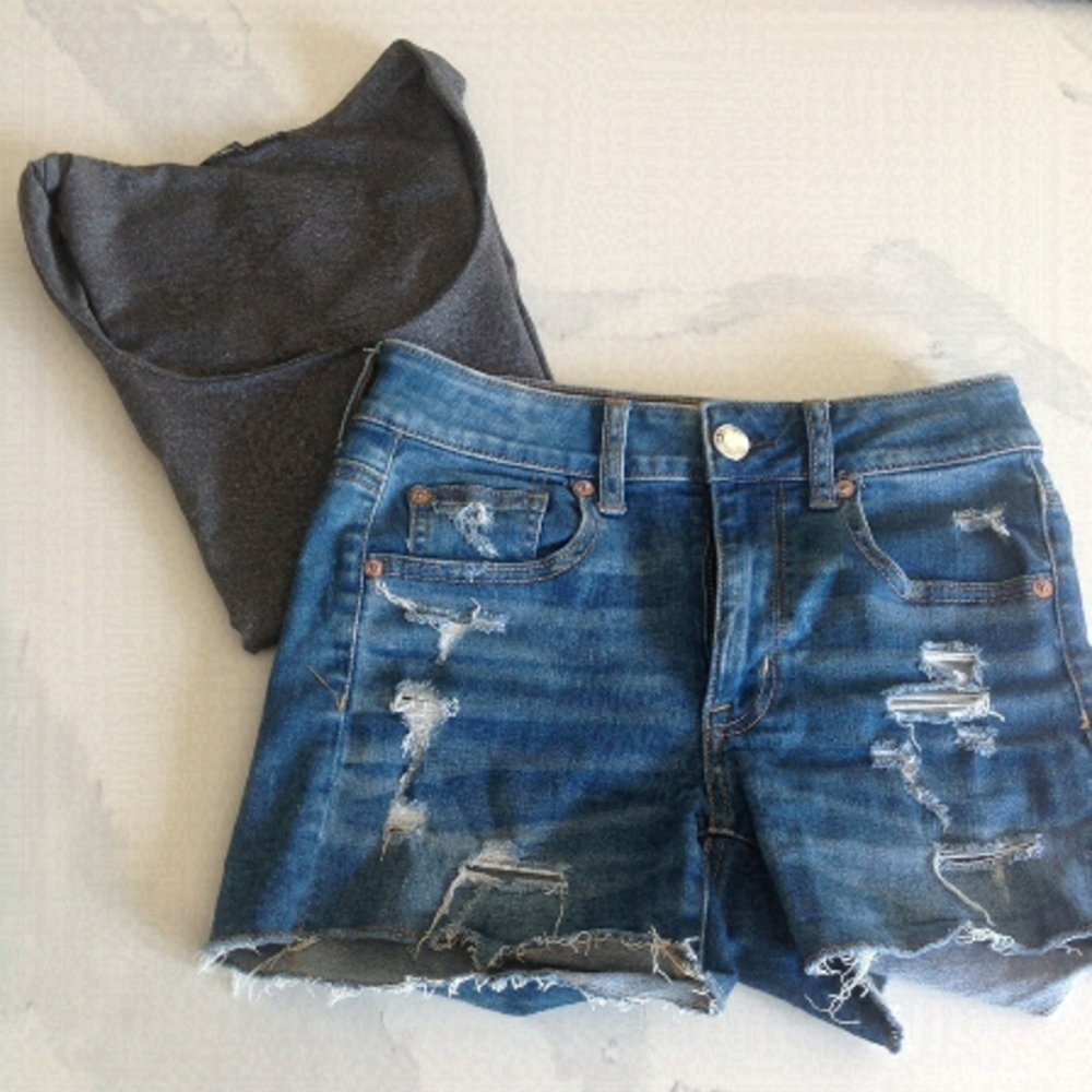 Distressed American Eagle jeans shorts size 2